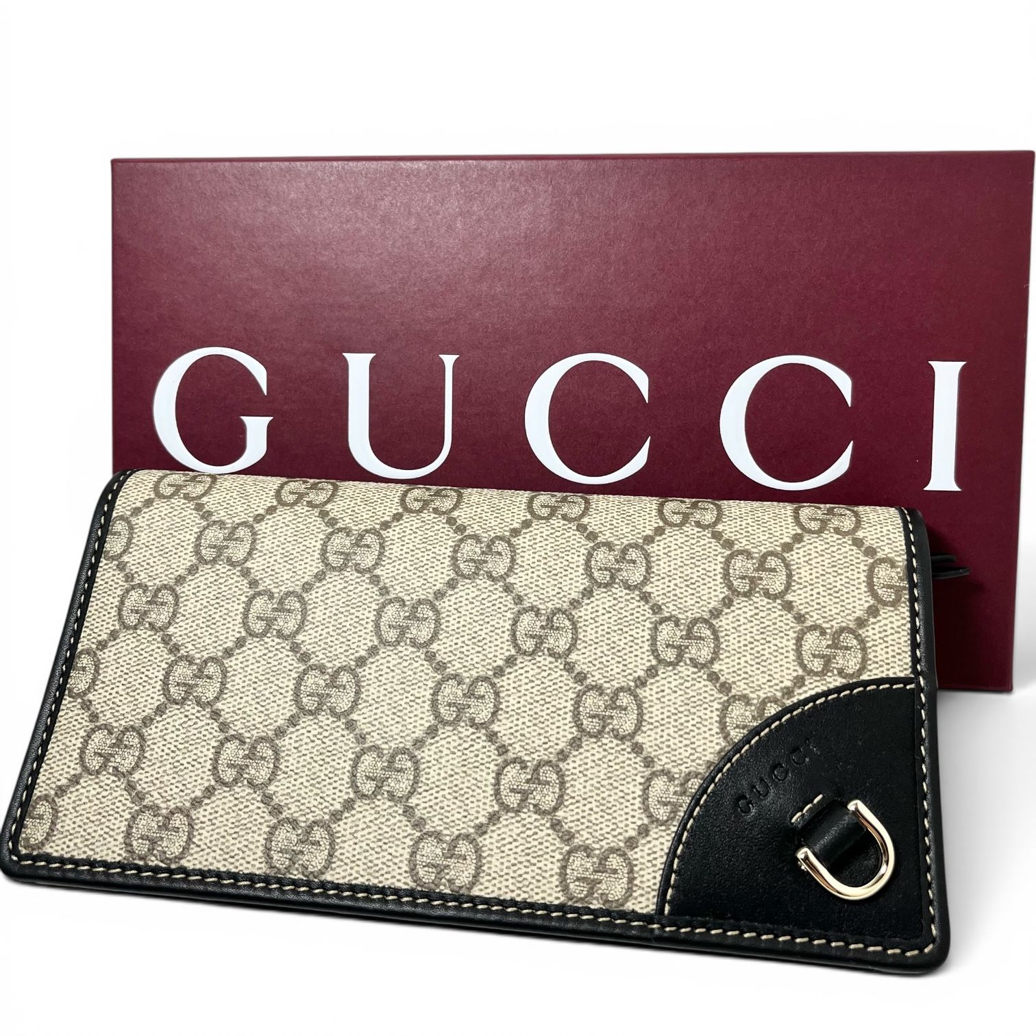 【最新ライン】GUCCI グッチ GGエンブレム コンチネンタルウォレット 長財布 GGスプリーム 財布