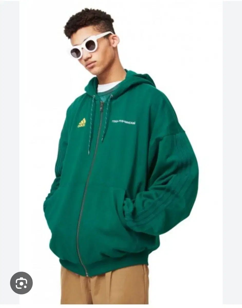 M Gosha Rubchinskiy (ゴーシャラブチンスキー) × adidas (アディダス) フードジップアップ グリーン
