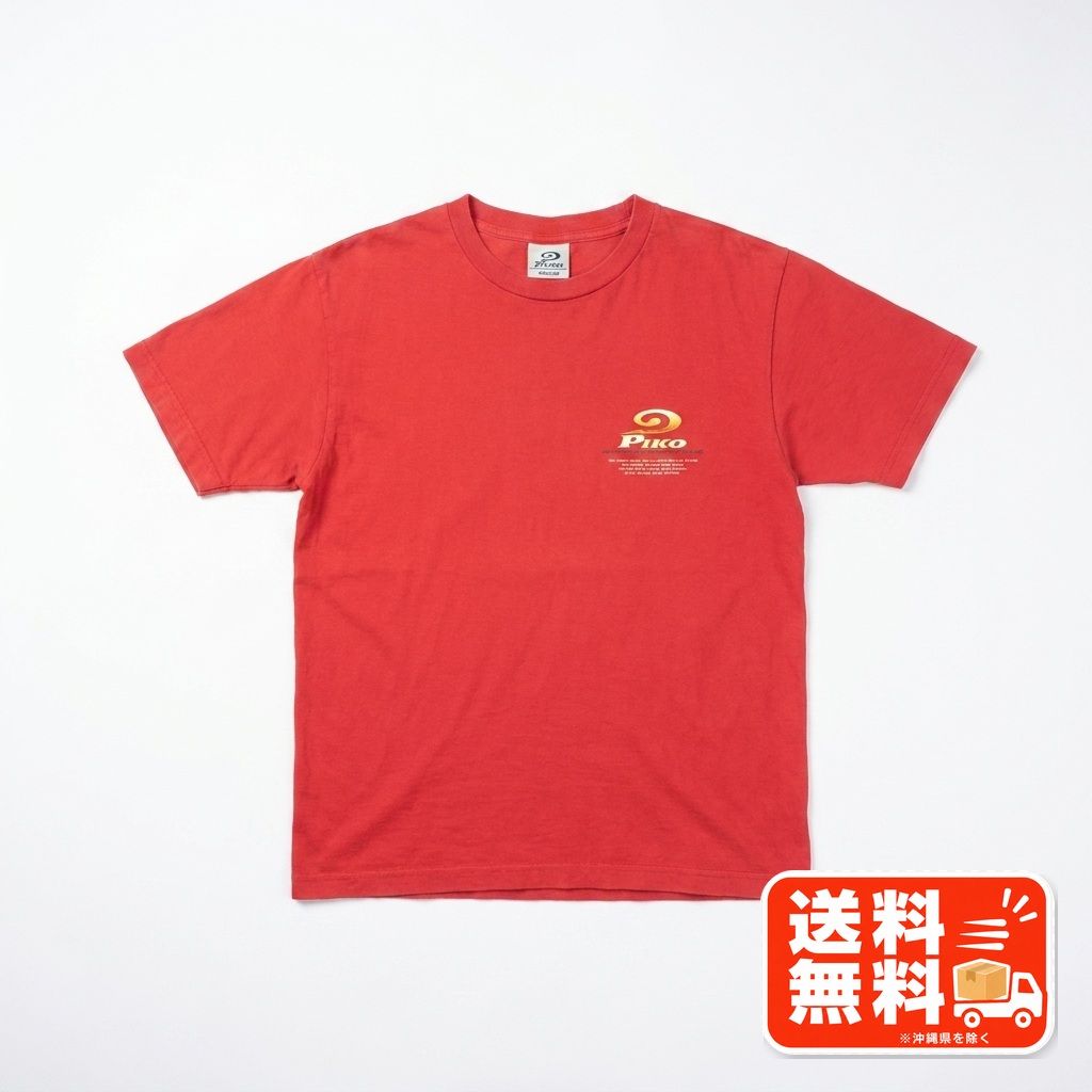 Piko ピコ Tシャツ レッド バックプリント サーフ Mサイズ FRUIT OF THE LOOM風