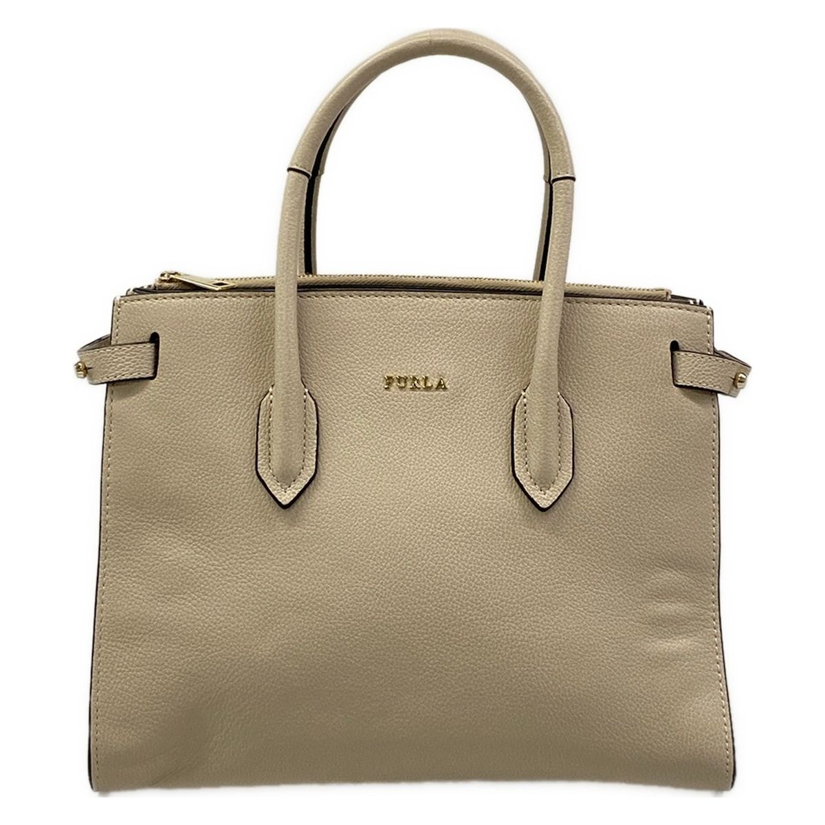 FURLA(フルラ) ハンドバッグ - ベージュ レザー