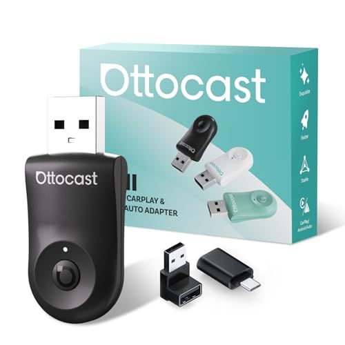 【公式】オットキャストOttocast Mini ワイヤレスCarPlay/Android Autoアダプター 純正有線CarPlay/Android Auto対応車専用 98%以上の車種適用 Bluetooth/音楽/音声コントロール/GP d85957b6