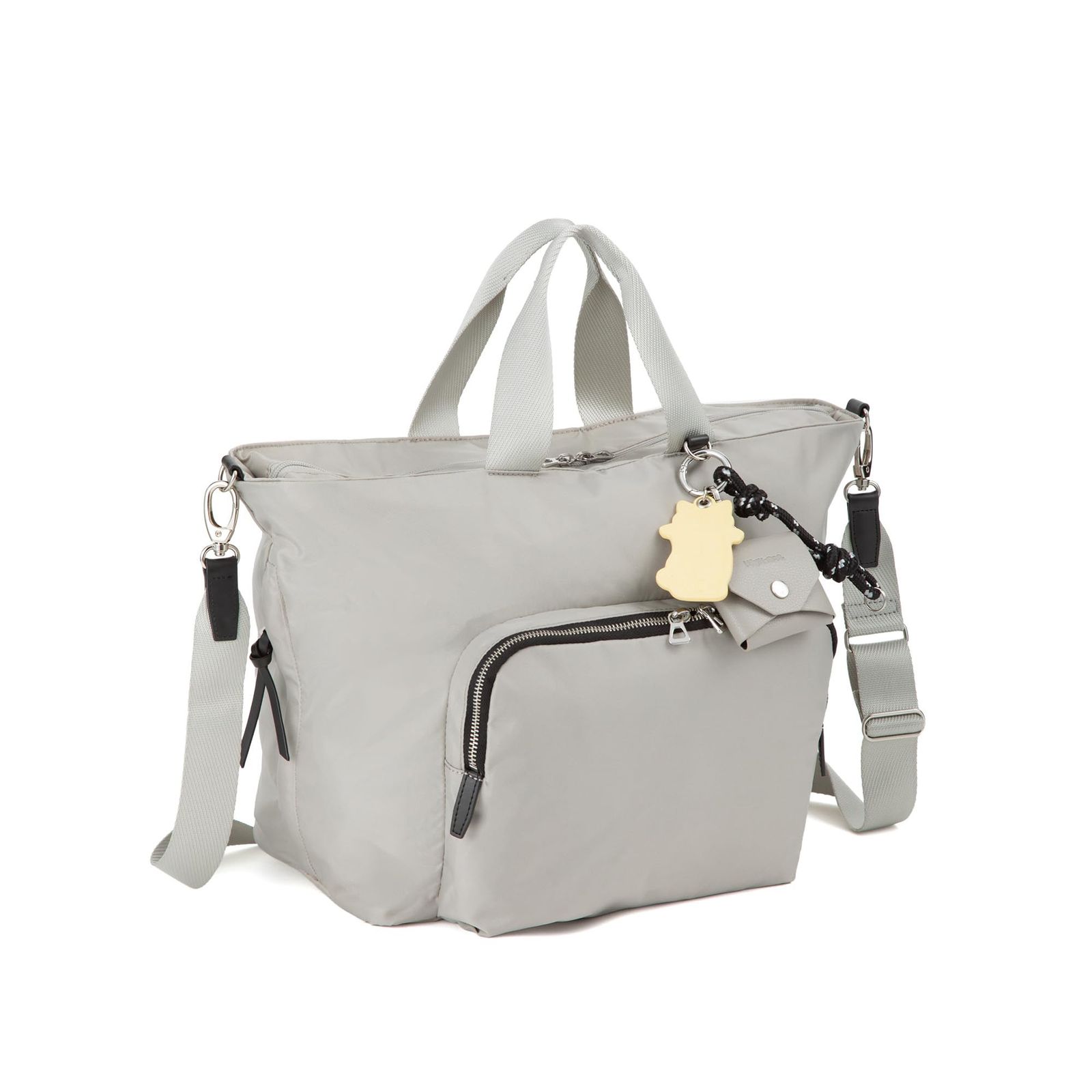 新品 [エース] トーキョー トートバッグ フィカス HAyU 25L ネコ 2WAY ポーチ付き チャーム 19106 ライトグレー