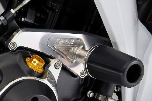 新品 アグラス(AGRAS) レーシングスライダー フレームタイプ ロゴ有 ジュラコン:ホワイト CBR250R MC41 342-175-000X