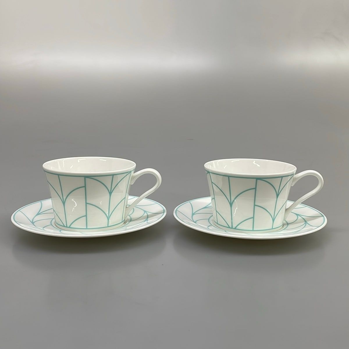 TIFFANY&Co.(ティファニー) カップ&ソーサー新品同様 - 白×ティファニーブルー 2客セット