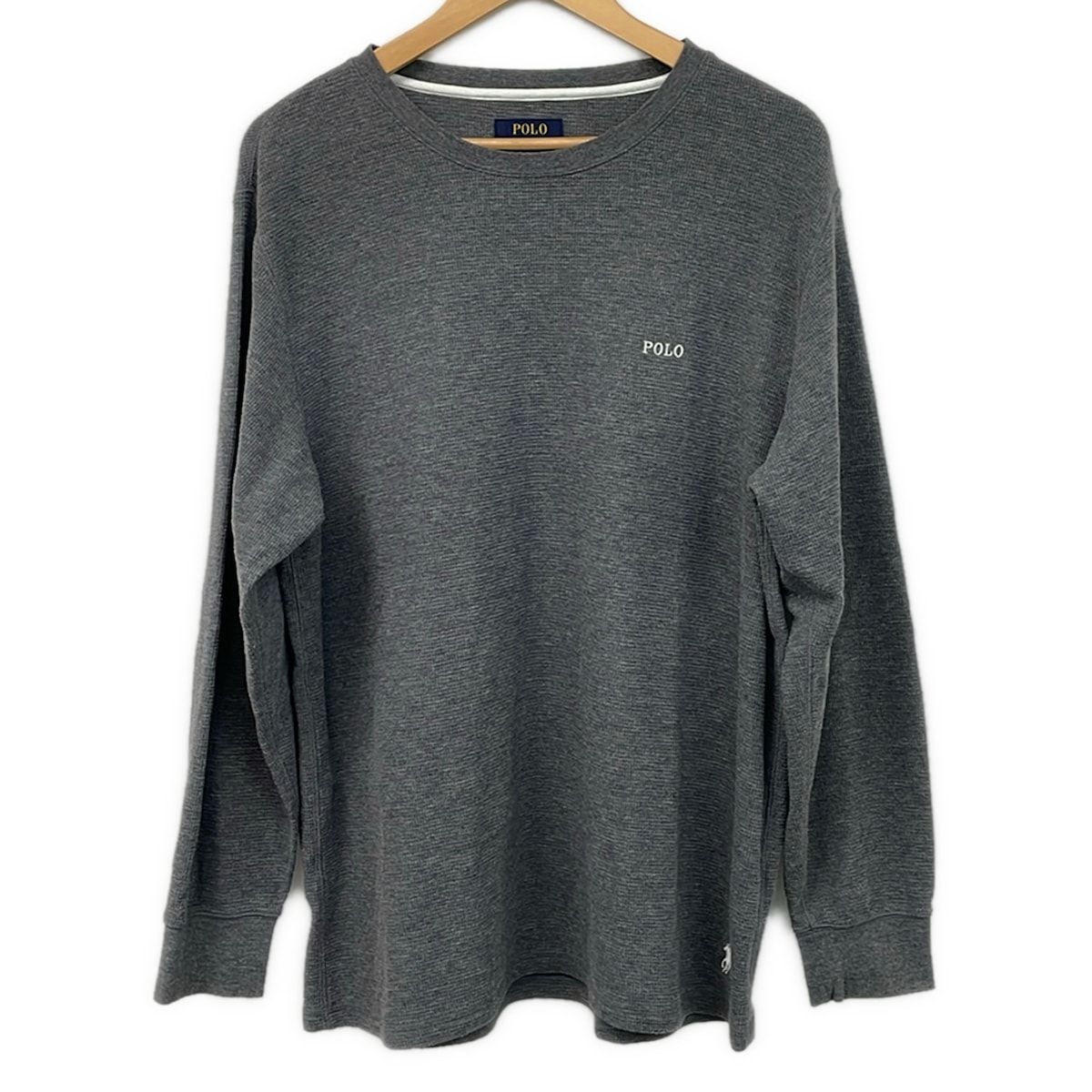 POLObyRalphLauren(ポロラルフローレン) 長袖カットソー サイズ3L美品 - ダークグレー クルーネック