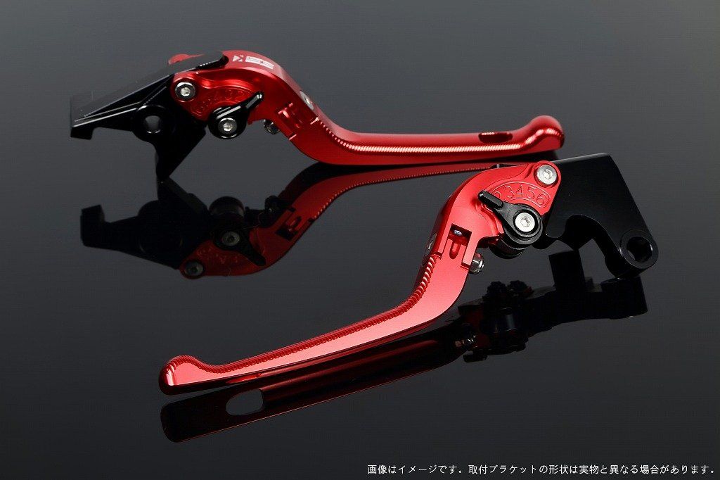 新品 SSK スピードラ アジャストレバーセット 3D可倒式 レバー本体カラー:レッド アジャスターカラー:ブラック HONDA ADV150 KF38