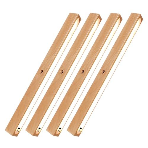 komore Bar (コモレバー) 開閉 センサーライト 室内 充電 電池式 led 暖色 30cm マグネット 磁石 壁 設置 USB Type-C バー 木目 明るい おしゃれ コンパクト じんかんせんさー (4点) 国内発送 dfd2d845