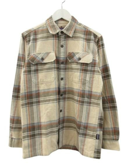 パタゴニア Patagonia フィヨルドフランネルシャツ ネルシャツ チェック ベージュ XS