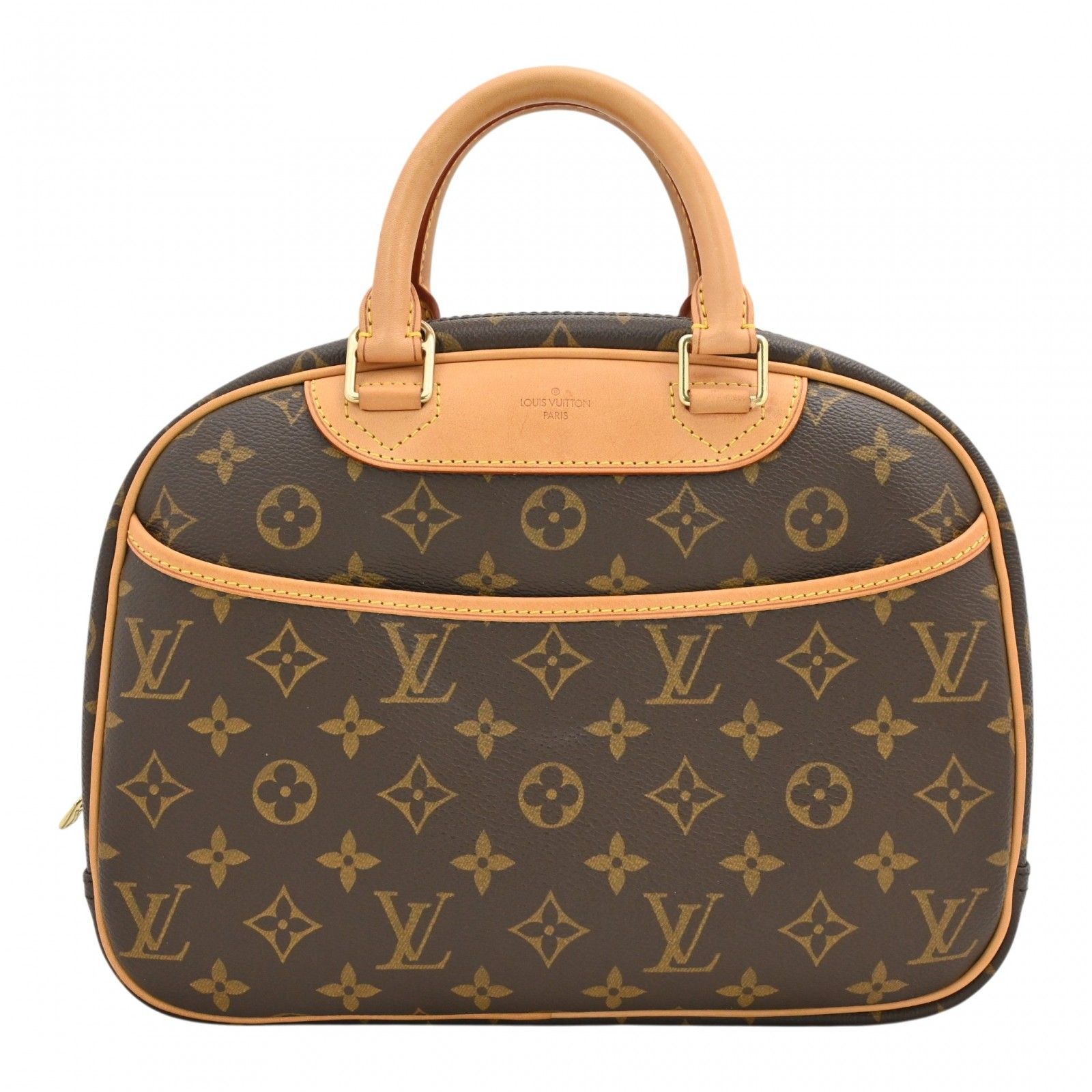 【中古】ルイヴィトン モノグラム トゥルーヴィル ハンドバッグ ブラウン ゴールド金具 Aランク lv87101vv