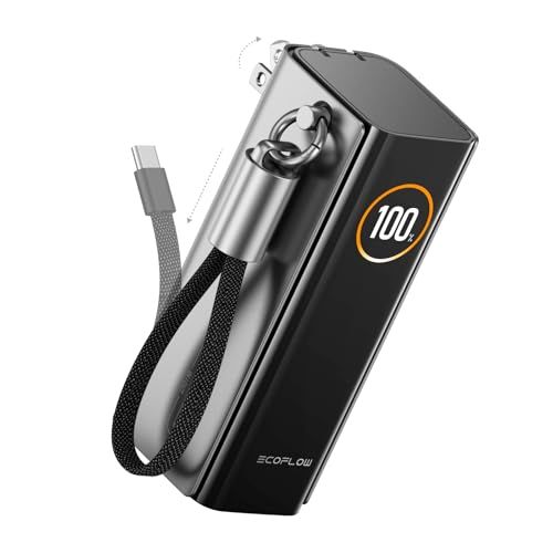 EcoFlow RAPID Pro 3-in-1 10000mAh 67W【急速充電/+折りたたみ式ACプラグ+USB-Cケーブル一台三役/大容量/２台同時充電/コンパクト設計/残量表示/過熱防止/iPhone、Android、PC、タブレッ f8e60b23