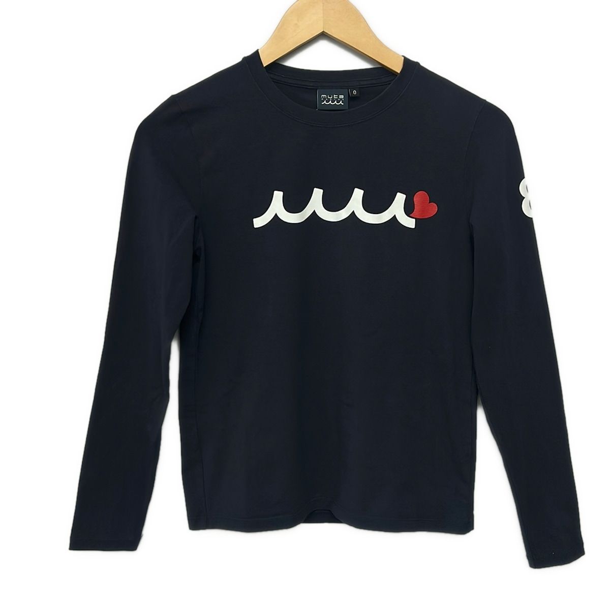 muta(ムータ) 長袖Tシャツ サイズ0 XS レディース - ダークネイビー×白 