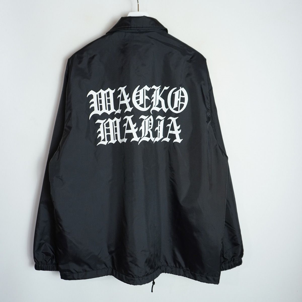 美品25AW WACKO MARIA ワコマリア COACH JACKET 25FW-WMO-BL28 ナイロン コーチ ジャケット ブルゾン サイズL ブラック 黒 3278Q♪