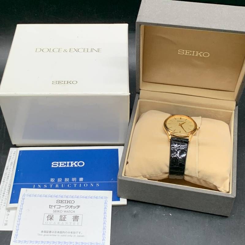 Z467可動 Seiko 8J41?0AJ0 Dolce ゴールド文字盤 クォーツ 腕時計