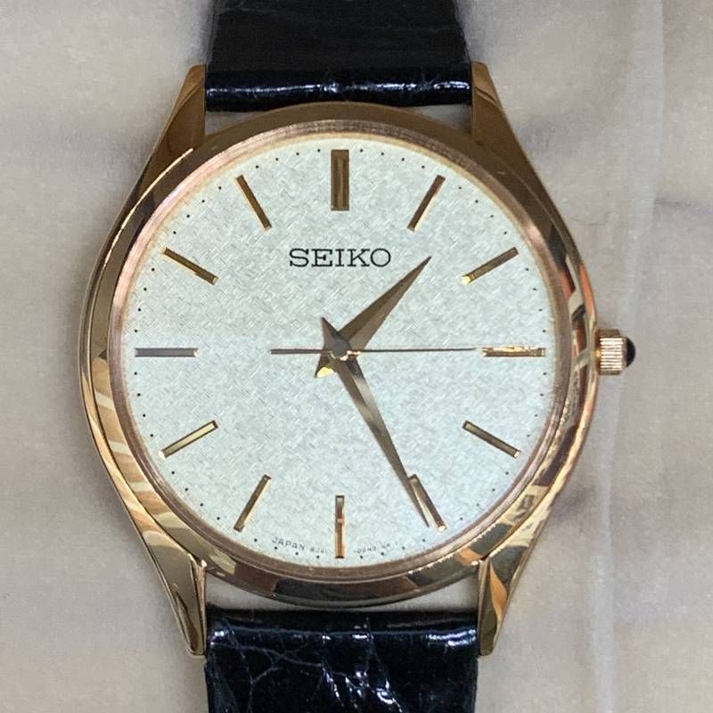 ✨SEIKO✨セイコー✨8J41-0AJ0✨クォーツ✨ゴールド文字盤✨腕時計✨ Z467可動 Seiko 8J41?0AJ0 Dolce ゴールド文字盤 クォーツ 腕時計