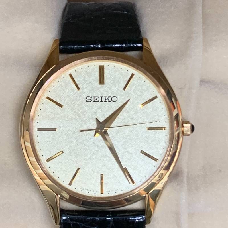 Z467可動 Seiko 8J41?0AJ0 Dolce ゴールド文字盤 クォーツ 腕時計