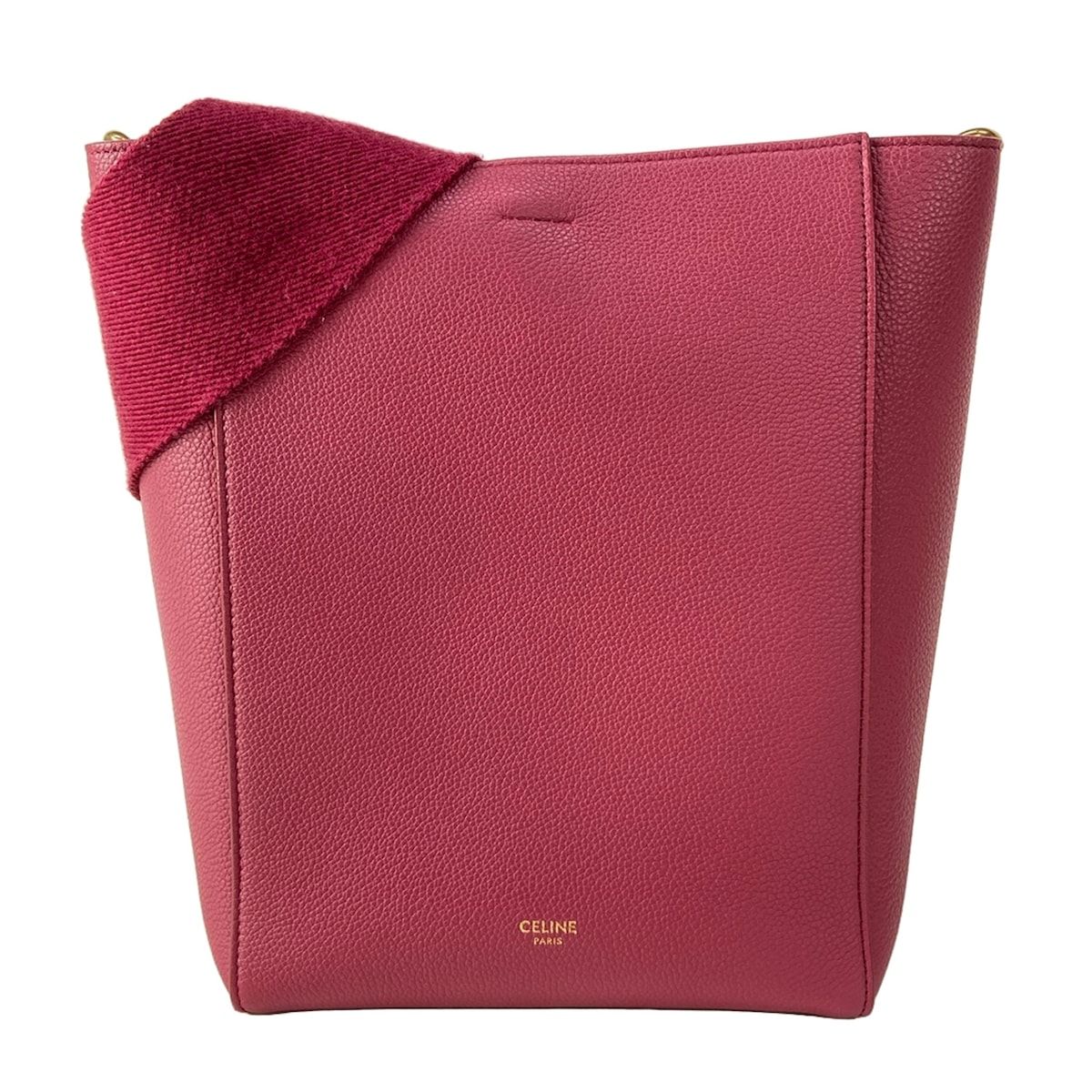 CELINE(セリーヌ) ショルダーバッグ サングル バケット スモール 189303AH4.25RY ラズベリー(ピンクレッド) ストラップ着脱可