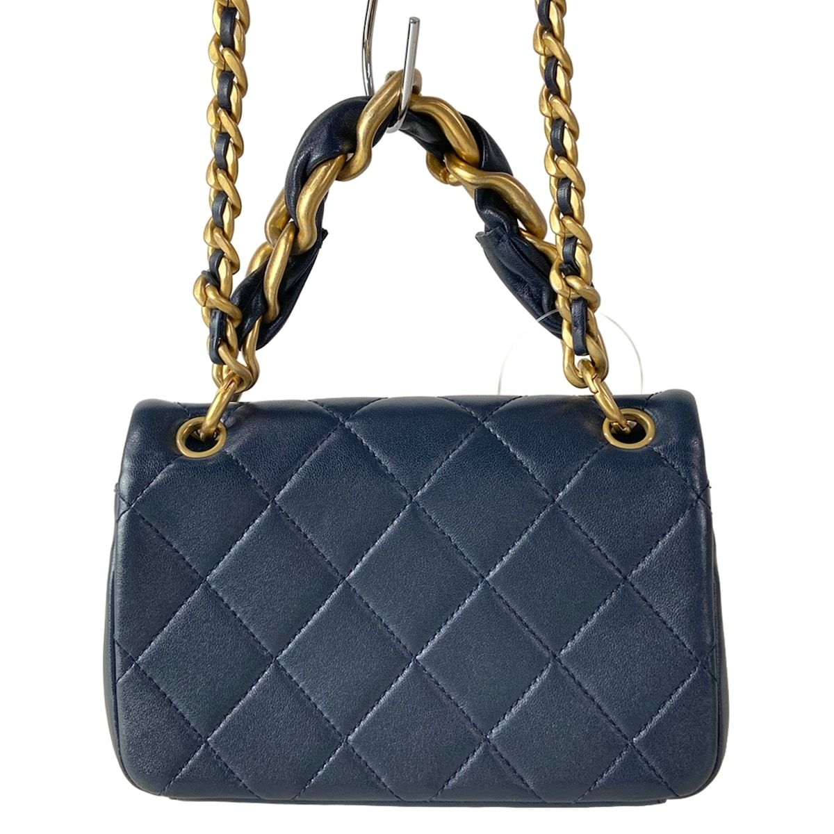 シャネル ショルダーバッグ美品 ミニマトラッセ ダークネイビー 2WAY 