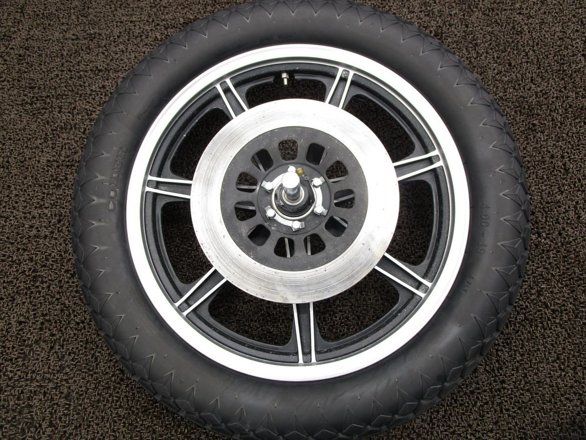 SR400 フロントホイール ディスク 19インチ キャスト □B8017！アクスルシャフト 1JR ヤマハ 【 2H6 】 キャブ車