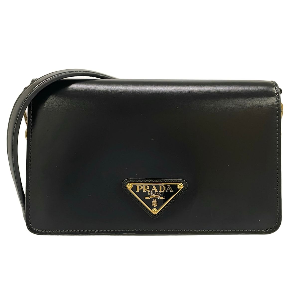 PRADA(プラダ) 財布 - 1BD350 黒 チェーンウォレット レザー