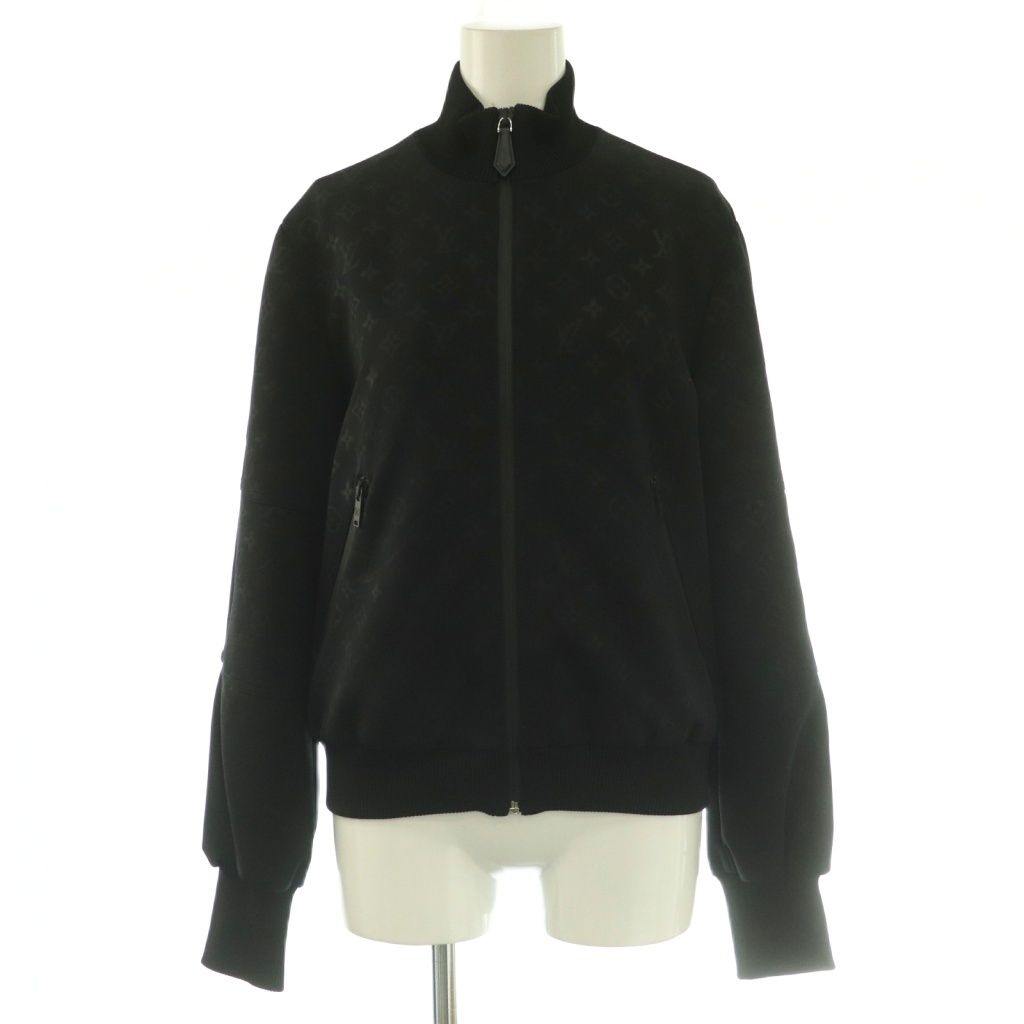 ルイヴィトン LOUIS VUITTON 22SS RW221WW D97 FMJA26 エンボスモノグラム ジップアップジャケット アウター ブルゾン 38 黒 ブラック /NR ■OS