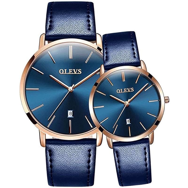 【新品】 OLEVS ペア腕時計 カップル メンズ レディース ペアウォッチ 時計セット