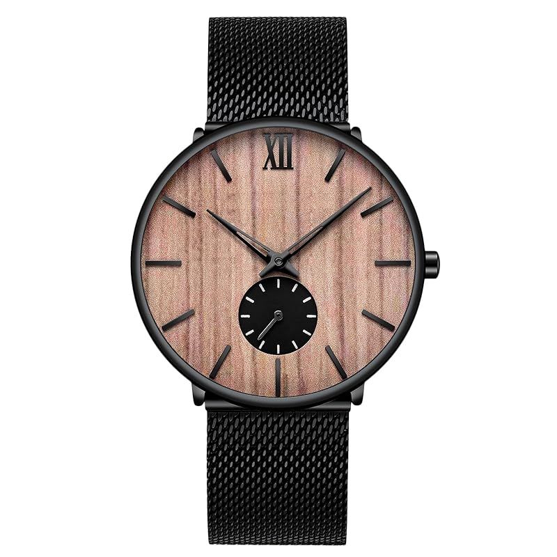 【新品】 RORIOS watch 腕時計 メンズ 木目文字盤 シンプル 人気 時計 30M防水 クオーツ 多機能 ウッド ウォッチ トラベル カジュアル ビジネス 通勤 通学 チェリーウッド