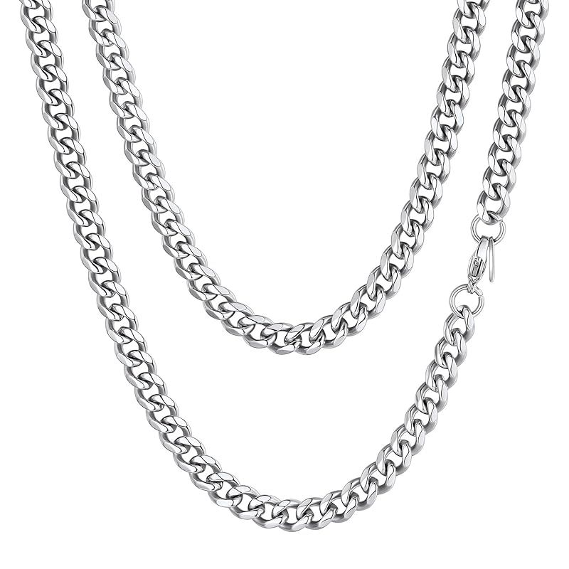 【新品】 [ChainsHouse] ネックレス メンズ チェーンのみ サージカルステンレス 喜平 シルバー 金属アレルギー対応 66cm 6mm アクセサリー