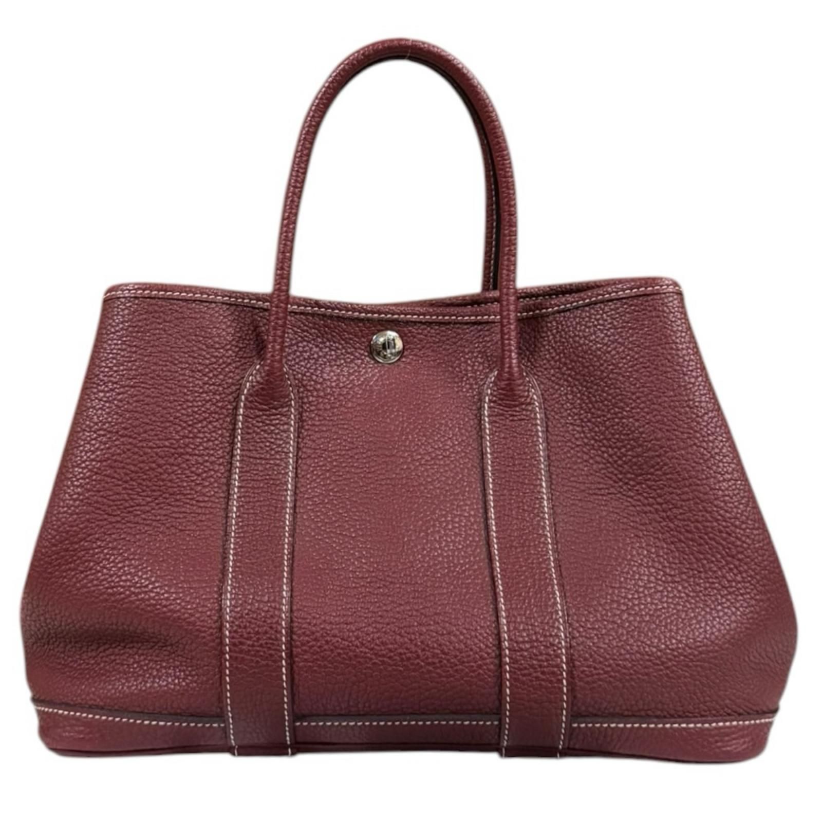 エルメス ガーデンパーティTPM トートバッグ ネゴンダ レッド レディース HERMES 中古 エルメス