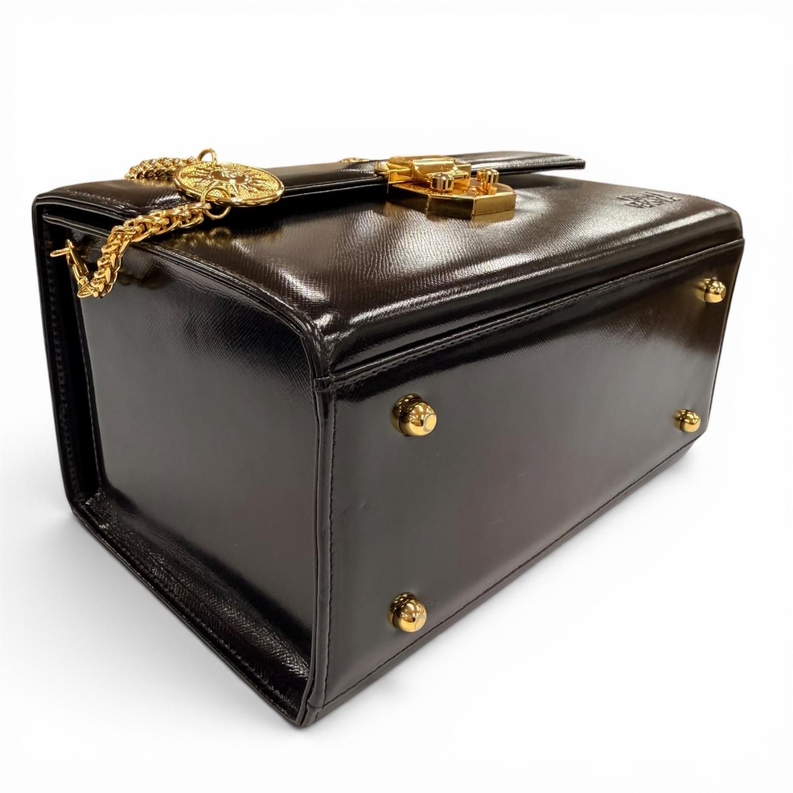 極美品◇VERSACE ヴェルサーチ ヴィンテージ サンバースト レザー