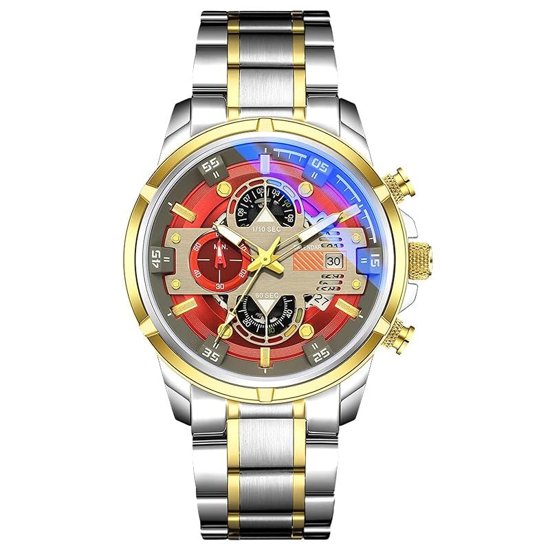 【新品】 RORIOS 腕時計 メンズ アナログ 日付表示 夜光 生活防水 多機能 多針アナログ クォーツ ビジネスウォッチ ステンレスバンド 男性 おしゃれ 通勤 面接 出張 ウォッチ シルバー 23,997円