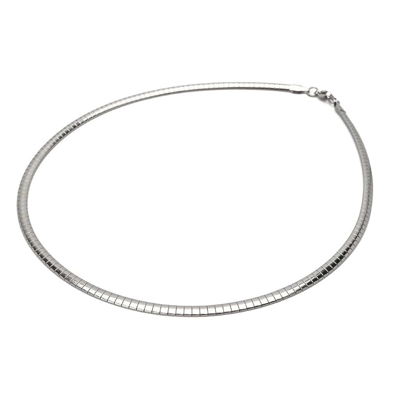 【新品】 [silver KYASYA]安心のステンレス製 スネークチョーカー シンプル チョーカーネックレス お洒落 欧米 ins メタルチョーカー シルバー ゴールド 銀 金 ローズゴールド（シルバー）