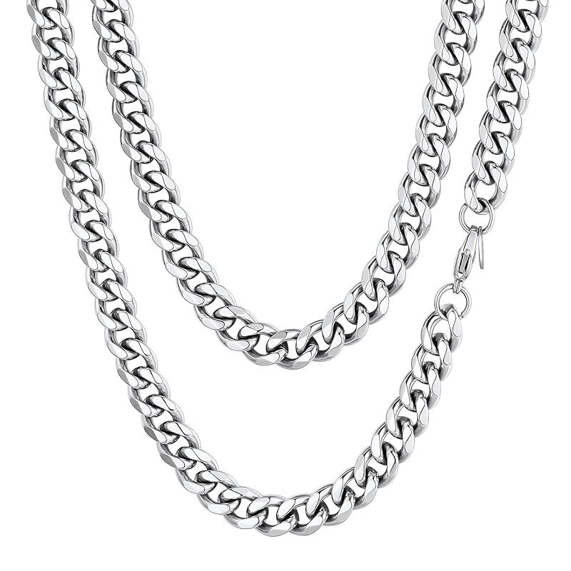 【新品】 [ChainsHouse] ネックレス メンズ チェーンのみ サージカルステンレス 喜平 シルバー 金属アレルギー対応 51cm 9mm アクセサリー