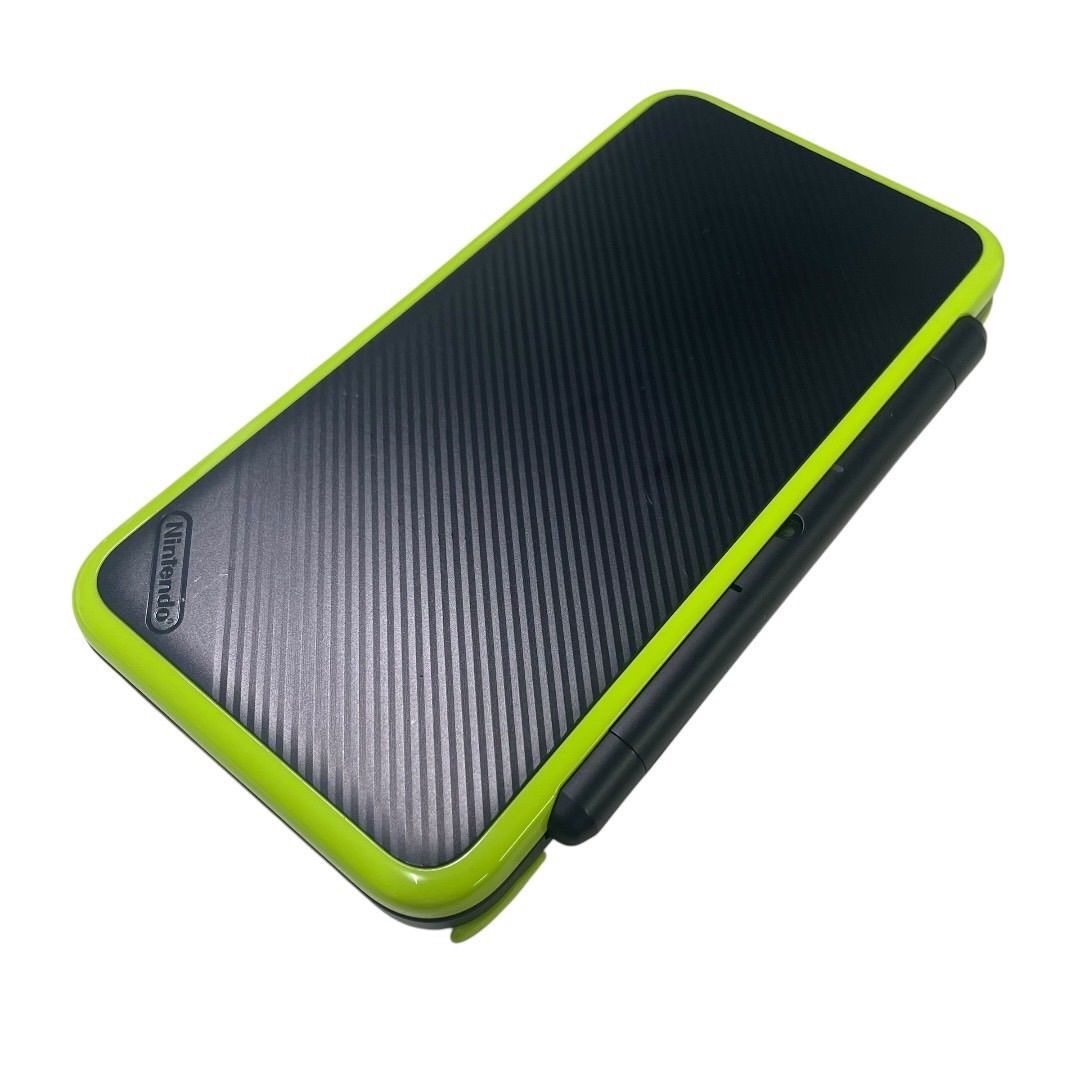 箱付き】 Newニンテンドー2DS LL ブラック×ライム 本体 動作良好