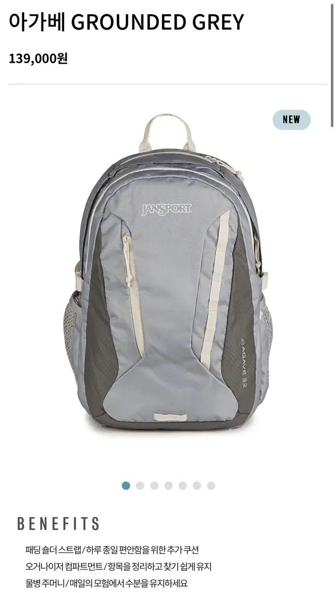 JANSPORT ジャンスポーツ アガベ バックパック GROUNDED GREY