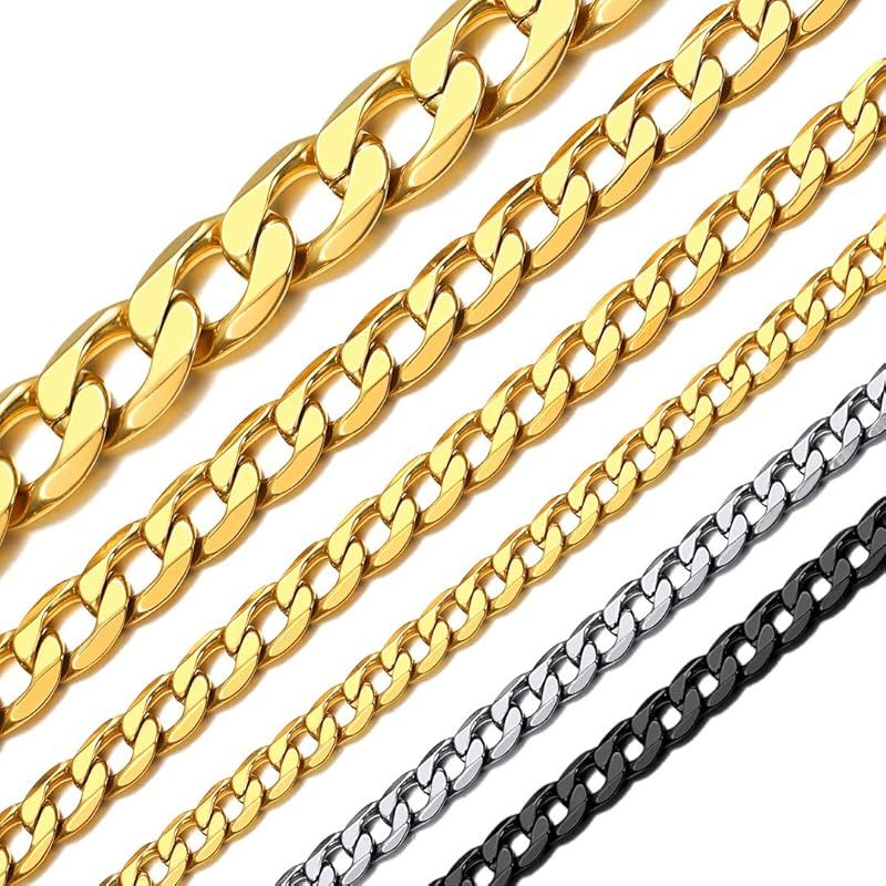 【新品】 [ChainsHouse] k18金 喜平 ネックレス チェーンのみ メンズ サージカルステンレス ゴールド 65cm 13mm シンプル アクセサリー
