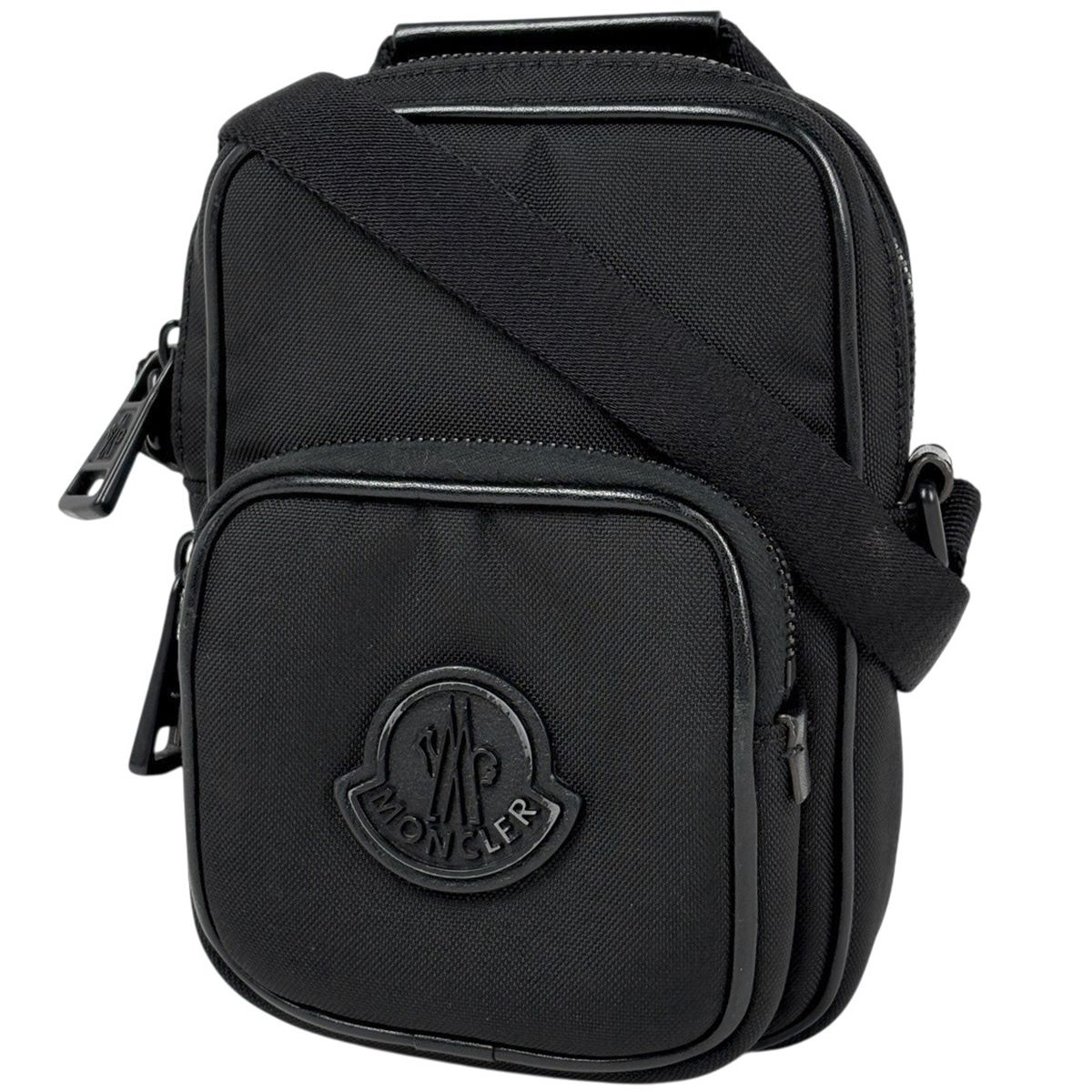 モンクレール MONCLER ロゴ ショルダーバッグ ナイロン ブラック レディース 【中古】