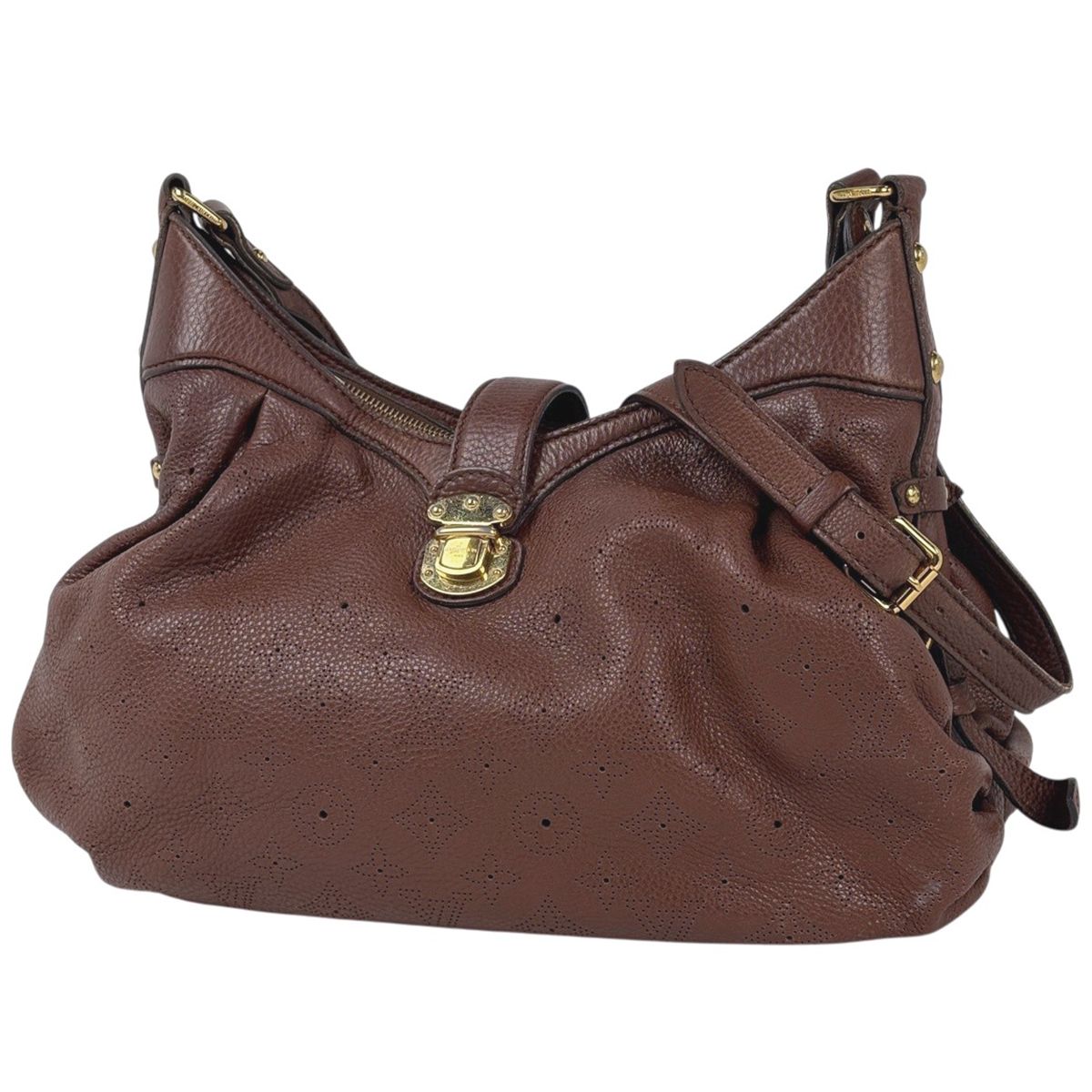ルイ・ヴィトン Louis Vuitton XS パンチング ショルダーバッグ モノグラムマヒナ コニャック レディース 【中古】