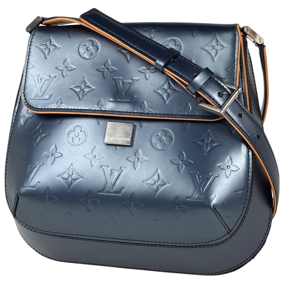 ルイ・ヴィトン Louis Vuitton ウェブスターストリート ショルダーバッグ モノグラムマット ブルー M55155 レディース 【中古】