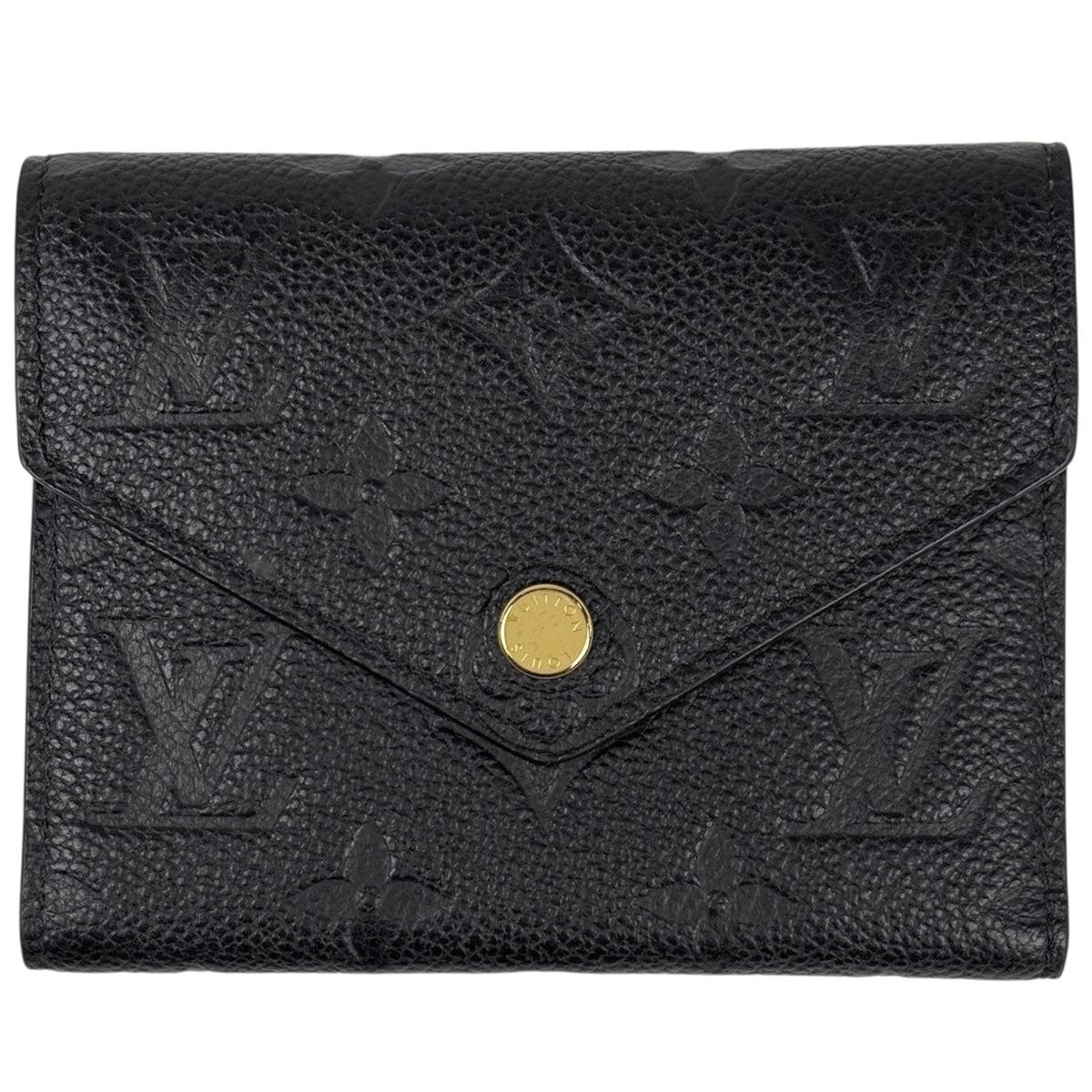 ルイ・ヴィトン Louis Vuitton ポルトフォイユ ヴィクトリーヌ 三つ折り財布 モノグラムアンプラント ノワール(ブラック) M64060 レディース 【中古】