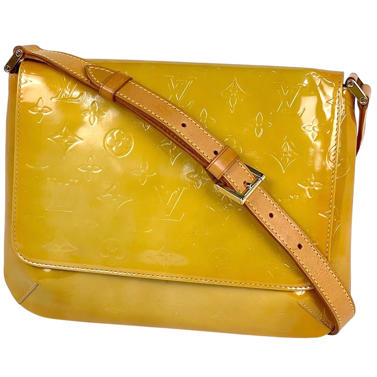 ルイ・ヴィトン Louis Vuitton トンプソン ストリート ショルダーバッグ モノグラムヴェルニ ベージュ M91008 レディース 【中古】