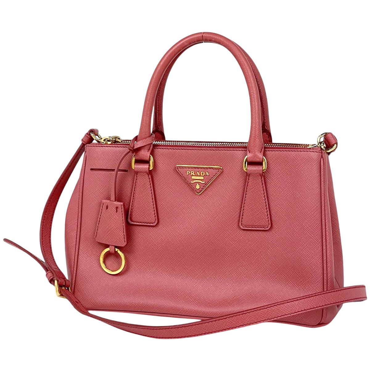 プラダ PRADA ガレリア ハンドバッグ 2WAY サフィアーノレザー ピンク BN2316 レディース 【中古】 70,400円
