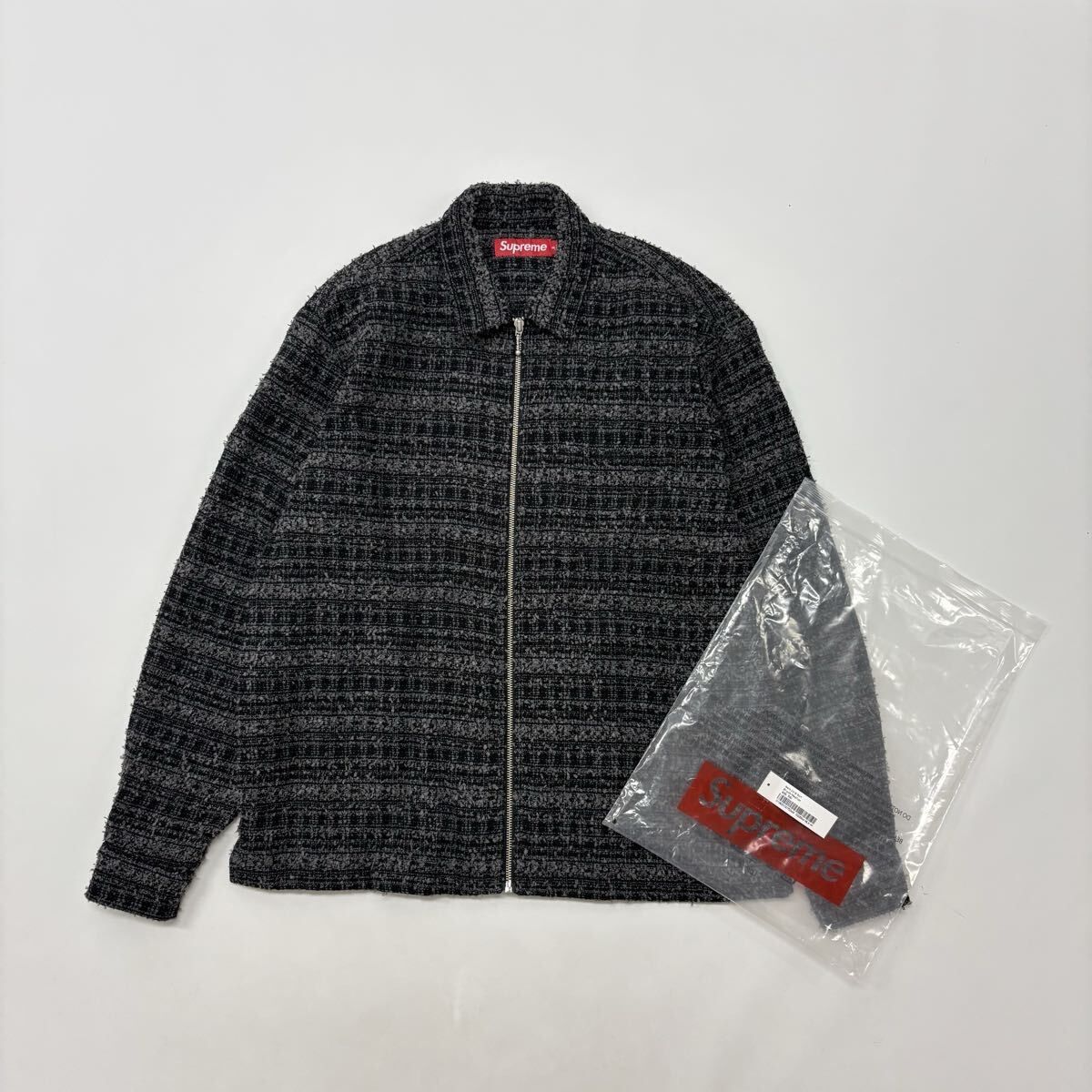 26ss 2026 極美品 SUPREME シュプリーム Boucle Zip Up Shirt ブークレ
