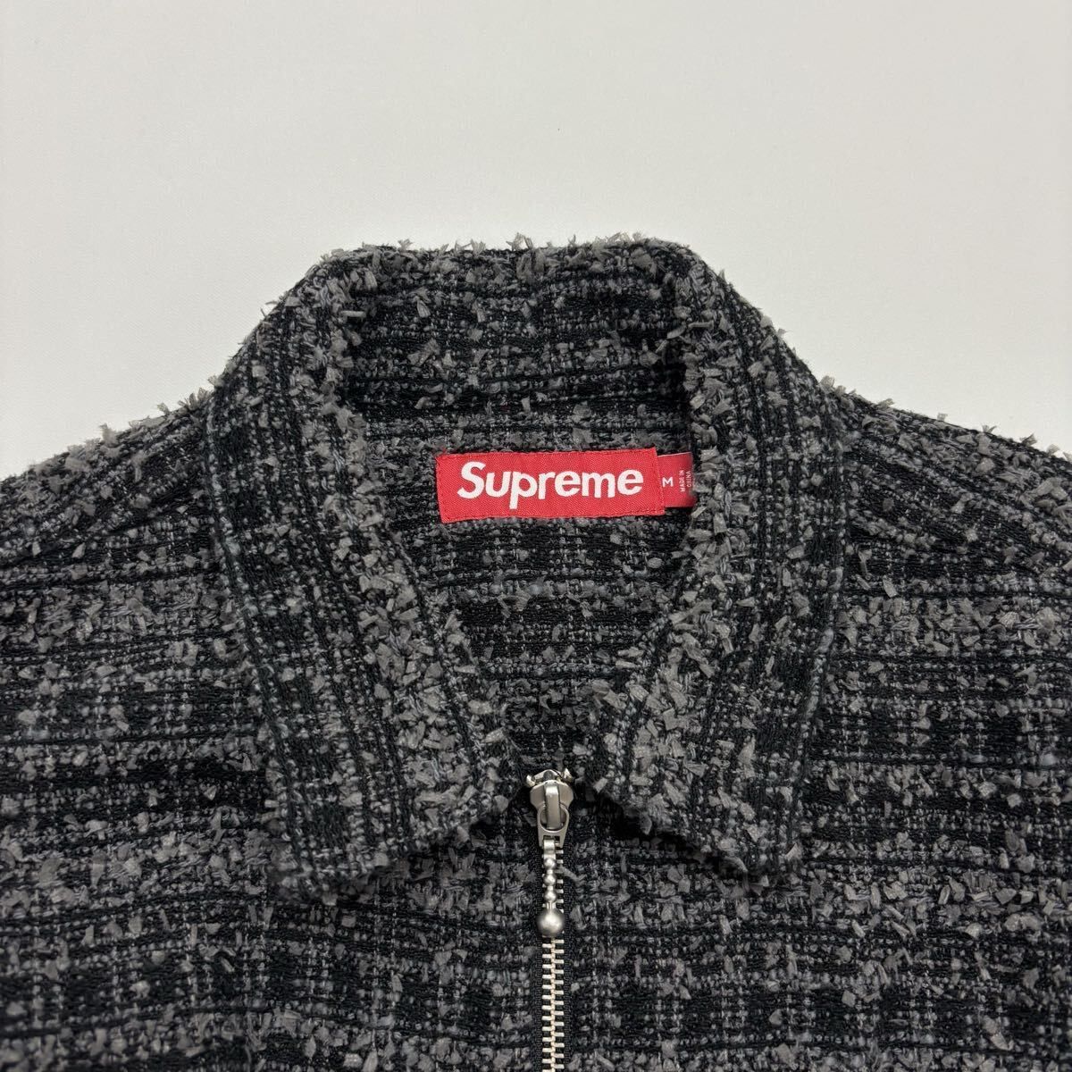 26ss 2026 極美品 SUPREME シュプリーム Boucle Zip Up Shirt ブークレ 