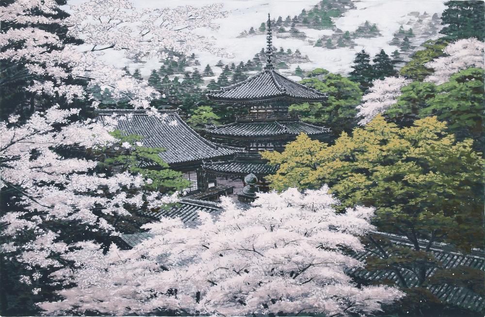 【真作】【WISH】澁澤卿「春霽秀発」シルクスクリーン 10号 ◆古都桜春景 〇物故巨匠 日蓮宗僧侶 身延山大学客員教授 #26052639 【真作】【WISH】澁澤卿「春霽秀発」シルクスクリーン 10号 ◆古都桜春景 〇物故巨匠 日蓮宗僧侶 身延山大学客員教授 #26052639