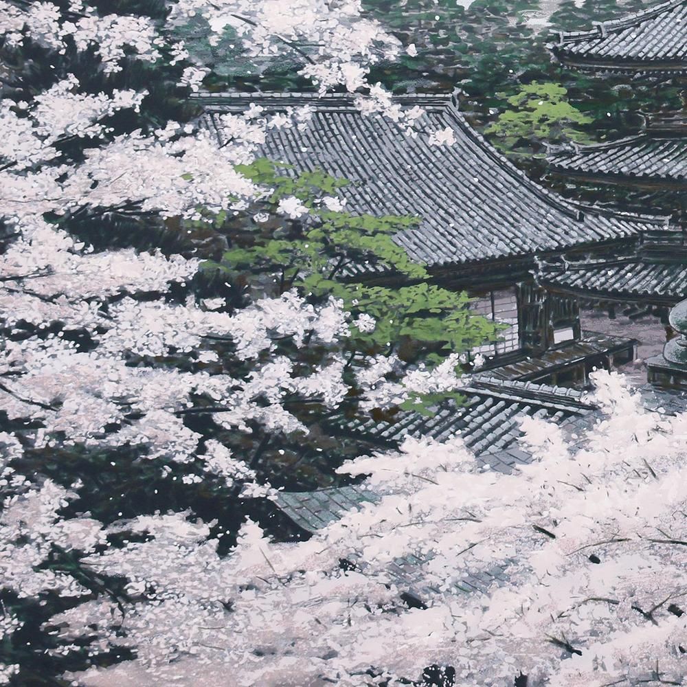 【真作】【WISH】澁澤卿「春霽秀発」シルクスクリーン 10号 ◆古都桜春景 〇物故巨匠 日蓮宗僧侶 身延山大学客員教授 #26052639 【真作】【WISH】澁澤卿「春霽秀発」シルクスクリーン 10号 ◆古都桜春景 〇物故巨匠 日蓮宗僧侶 身延山大学客員教授 #26052639