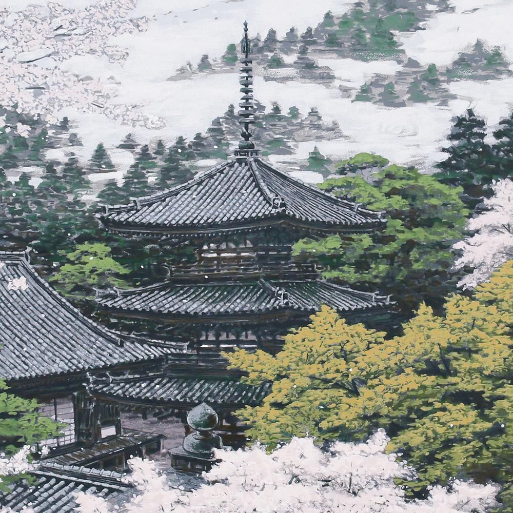 【真作】【WISH】澁澤卿「春霽秀発」シルクスクリーン 10号 ◆古都桜春景 〇物故巨匠 日蓮宗僧侶 身延山大学客員教授 #26052639 【真作】【WISH】澁澤卿「春霽秀発」シルクスクリーン 10号 ◆古都桜春景 〇物故巨匠 日蓮宗僧侶 身延山大学客員教授 #26052639