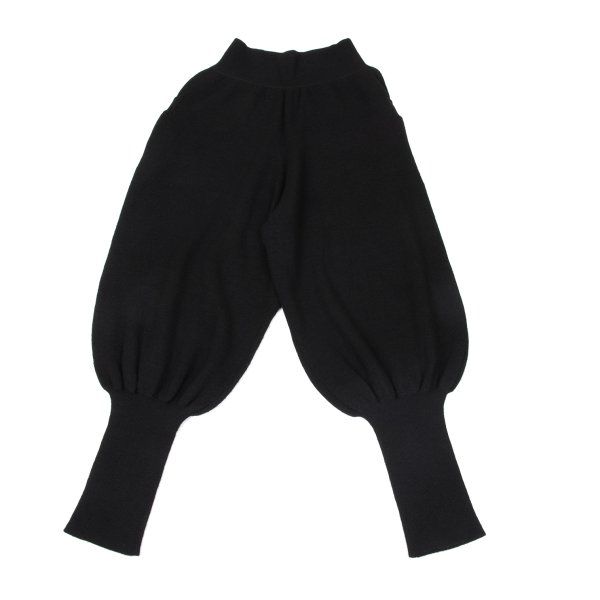 ワイズY's アルパカ混ニットパンツ 黒2