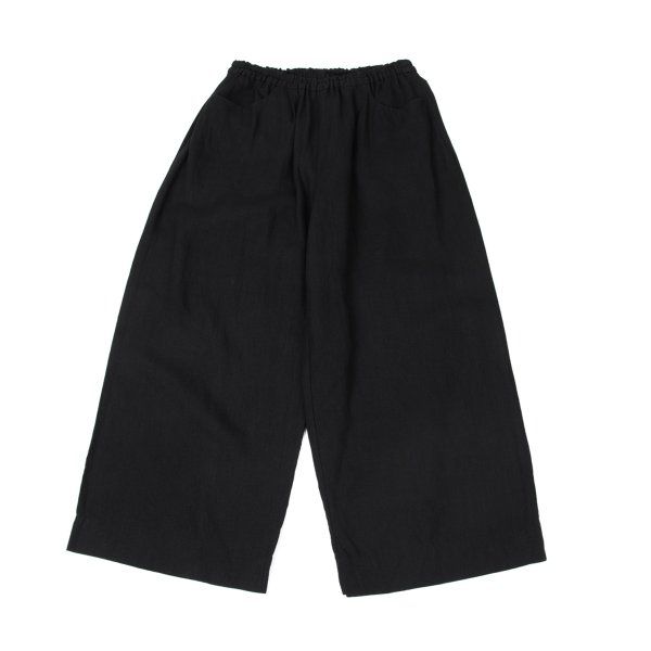 ワイズフォーリビングY's for living リネンワイドパンツ 黒M位