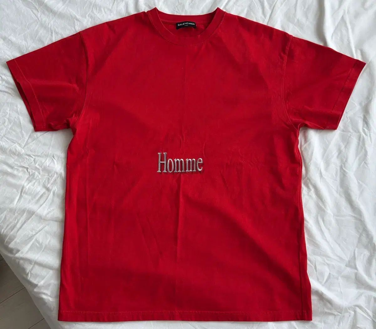 バレンシアガ オム 刺繍 ロゴ Tシャツ