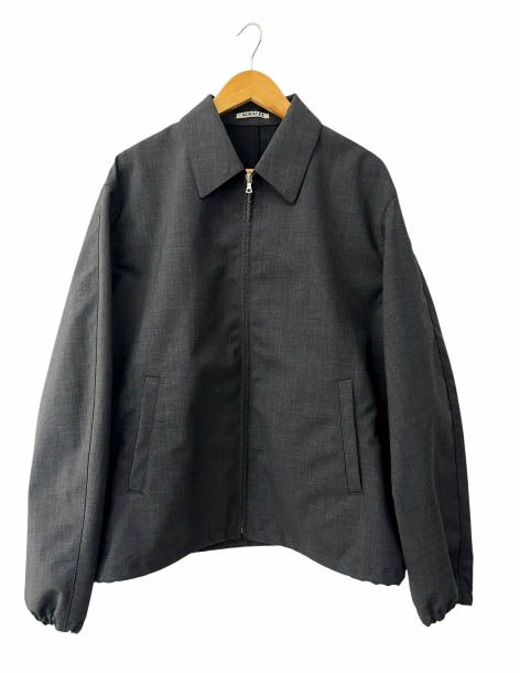 オーラリー AURALEE 26SS Bonded Tropical Wool Zip Blouson ボンデッド トロピカル ウール ジップ ブルゾン ジャケット A26SB02WB 5 チャコール グレー ブランド古着ベクトル 中古260612